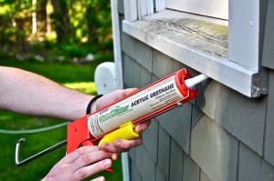 Air Sealing with Caulk Gun | Evergreen Home Performance | Maine