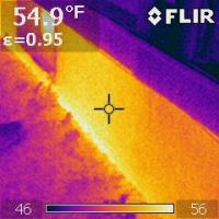 Infrared picture of foundation heat loss