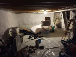 Wet basement solution | Basement Encapsulation | Evergreen Home Performance | Camden, Maine