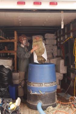 Loading Dense-Packed Cellulose | Evergreen Home Performance | Maine