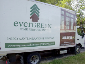 why work with everygreen, evergreen home performance work truck