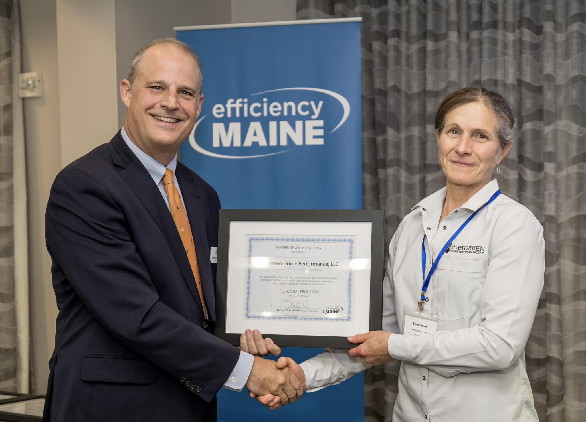 Evergreen Receiving Award From Efficiency Maine