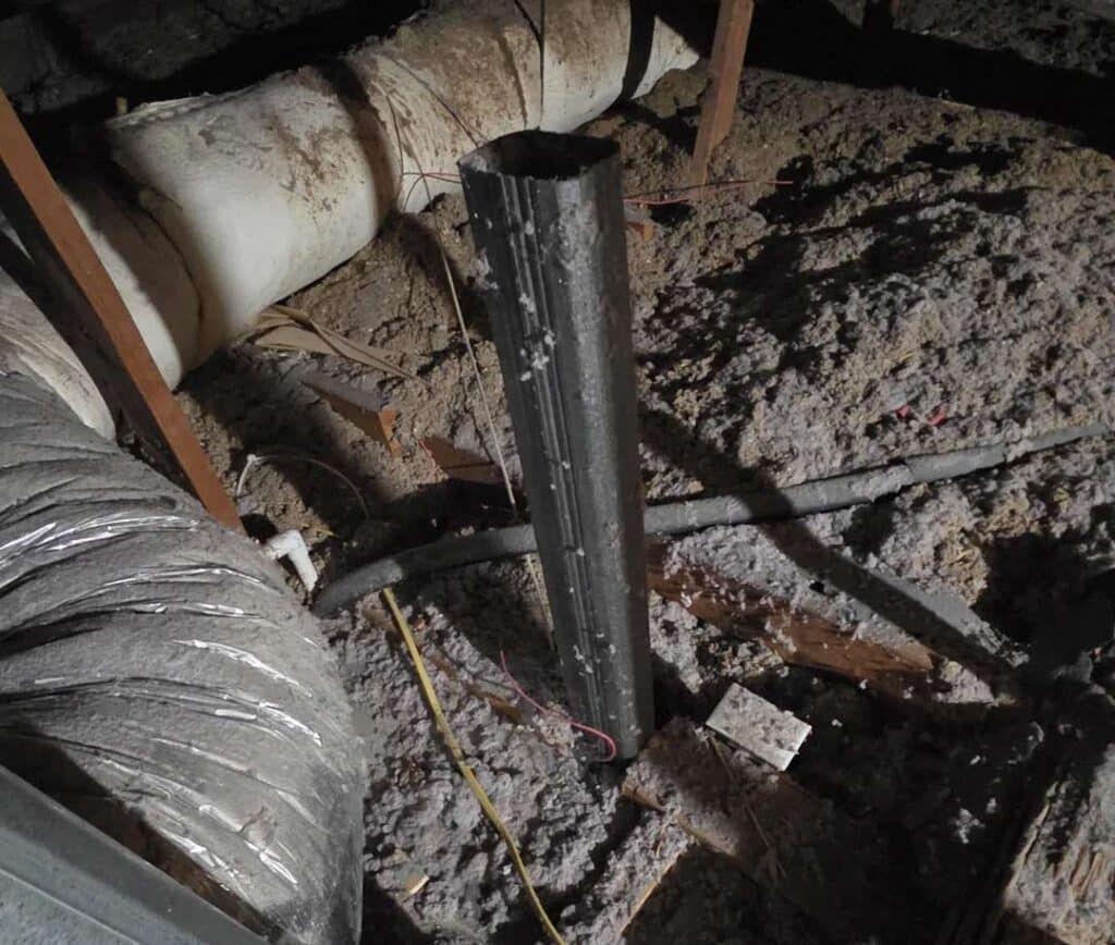 dryer vent in attic
