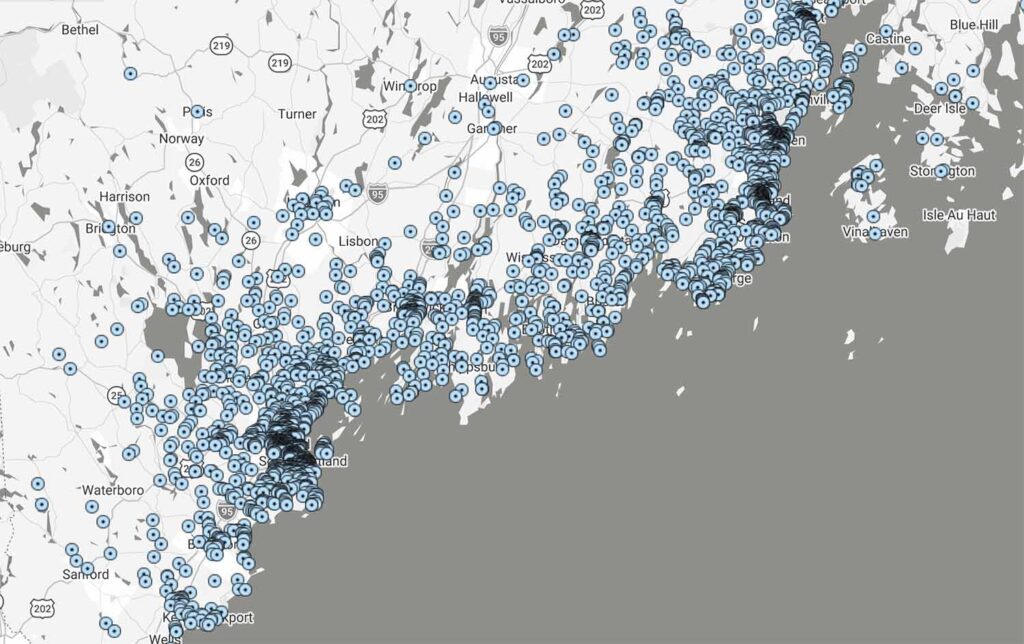 service area map - southern and coastal maine