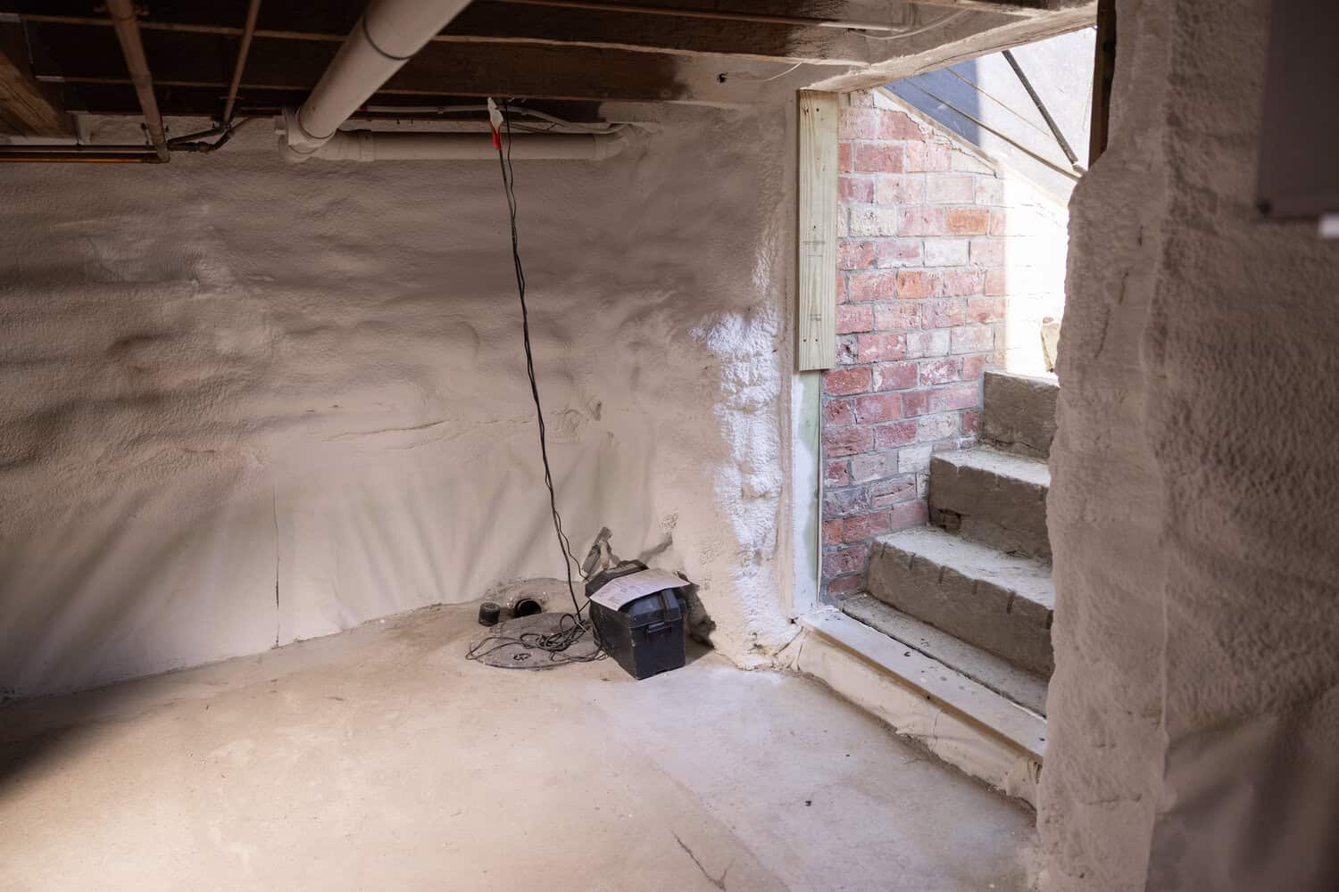 Maine basement encaptulsated by Evergreen Home Performance